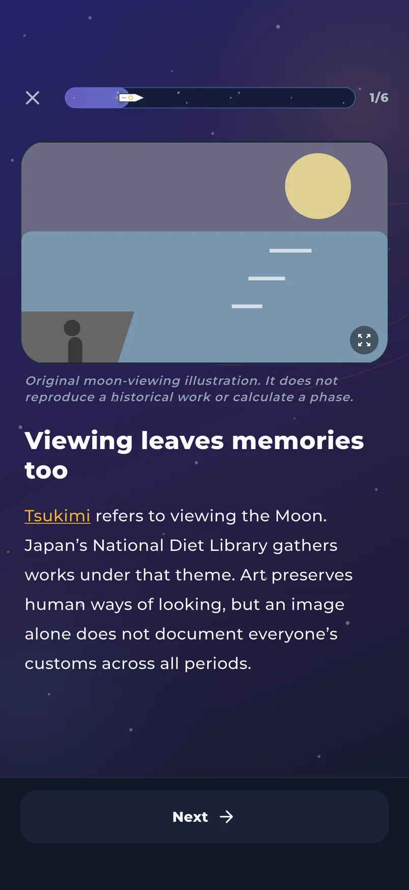 Lesson about Moon viewing in Japan